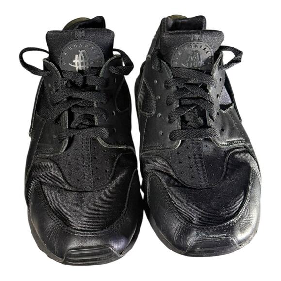 Nike Air Huarache Triple Black Sneaker Size 8 318429-003 Retro Running - Picture 3 of 8